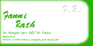 fanni rath business card